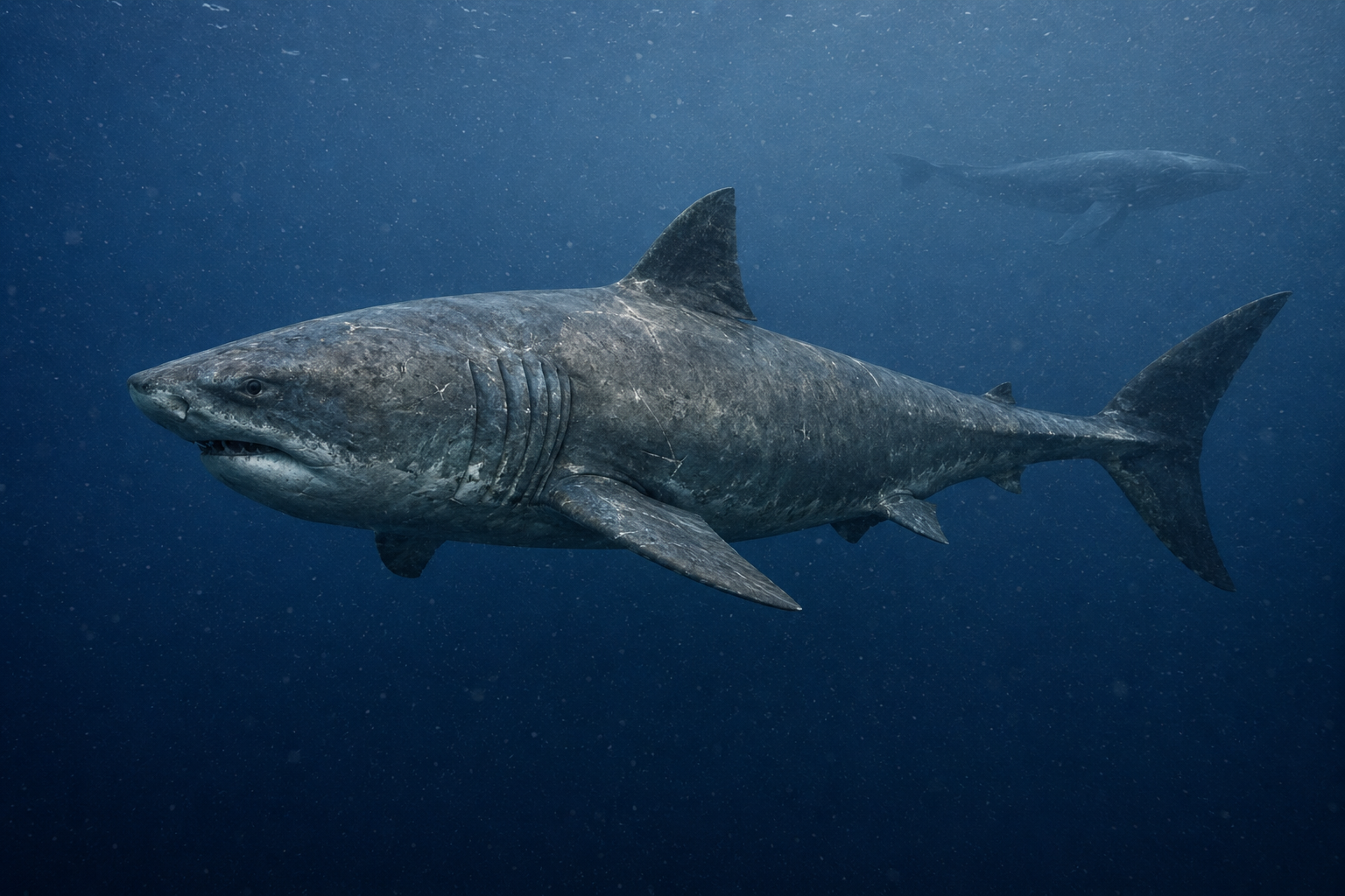 Scientific reconstruction of Otodus megalodon
