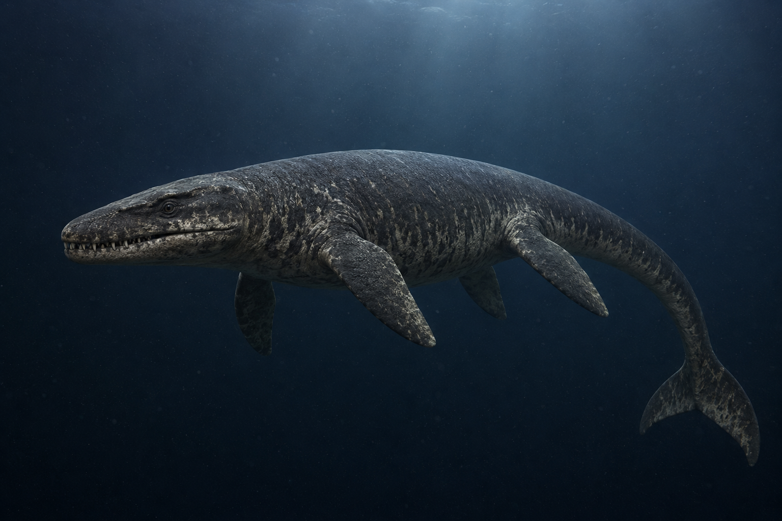 Scientific reconstruction of Mosasaurus hoffmannii