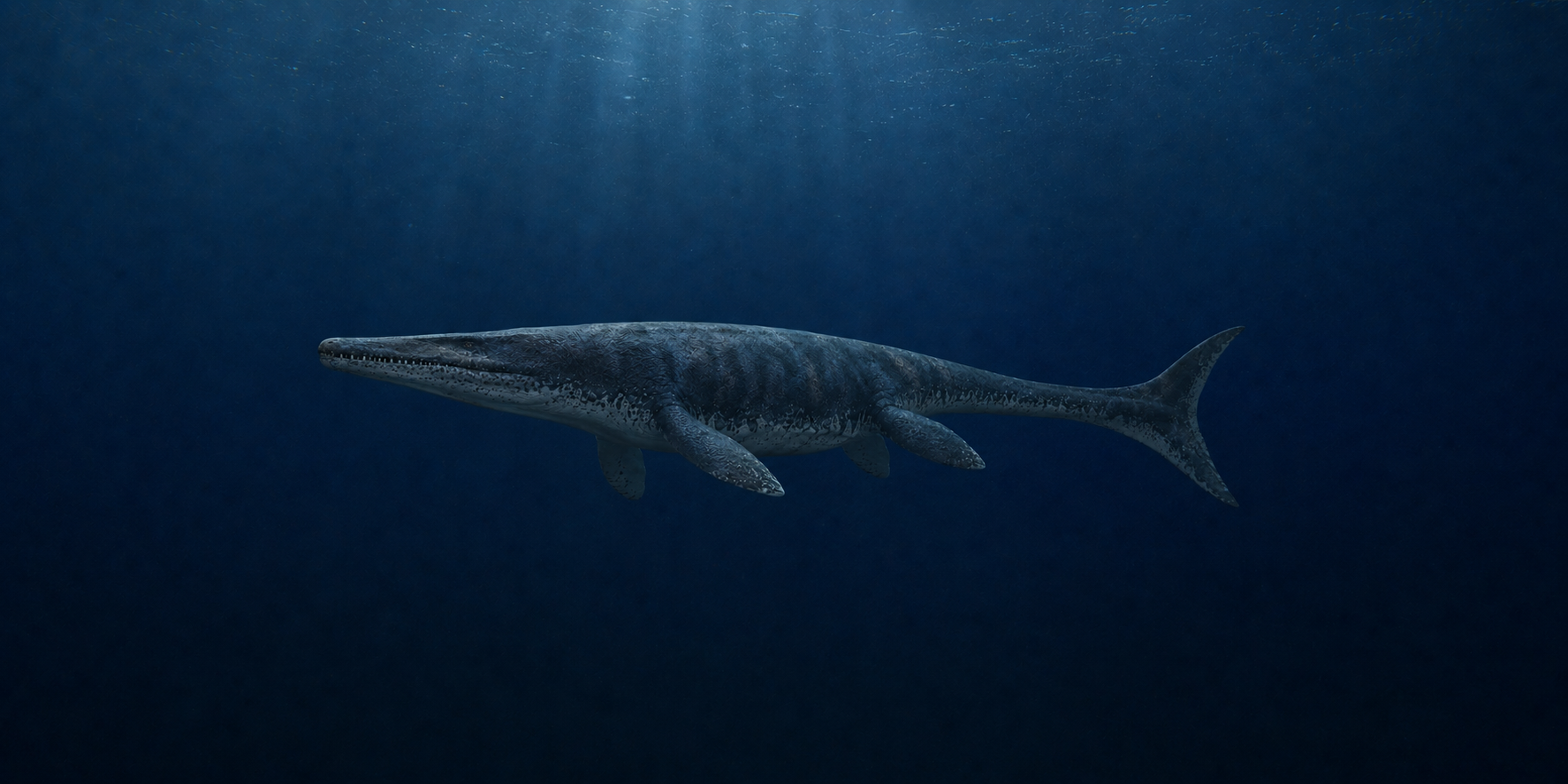 Tylosaurus proriger in deep water