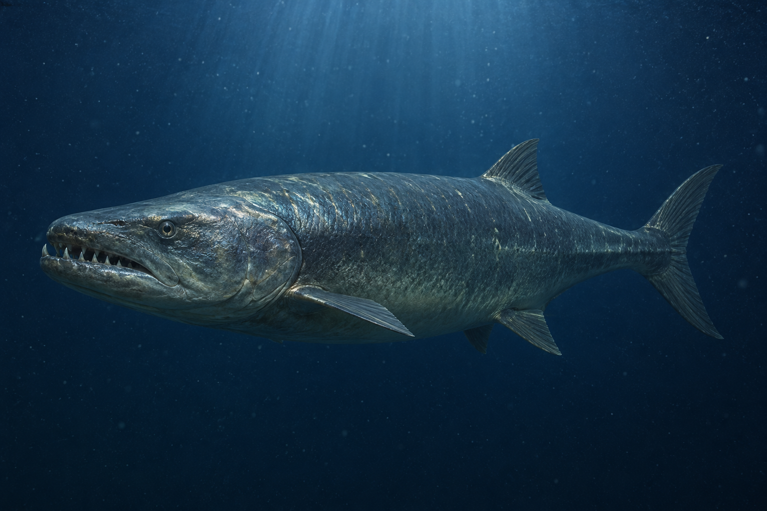 Xiphactinus audax in deep water